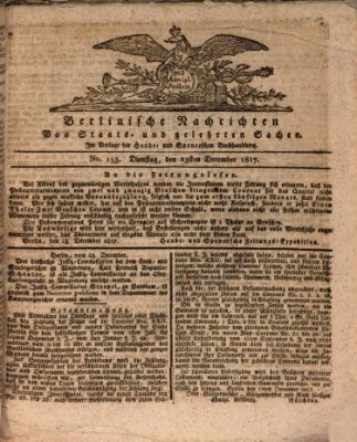 Berlinische Nachrichten von Staats- und gelehrten Sachen Dienstag 23. Dezember 1817