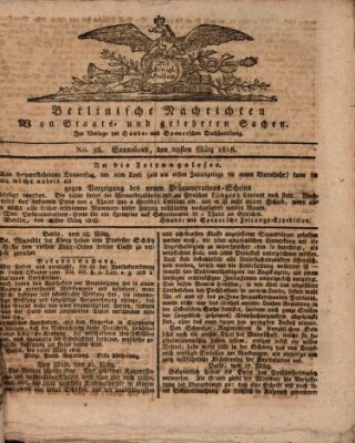 Berlinische Nachrichten von Staats- und gelehrten Sachen Samstag 28. März 1818