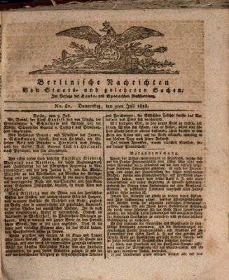 Berlinische Nachrichten von Staats- und gelehrten Sachen Donnerstag 9. Juli 1818