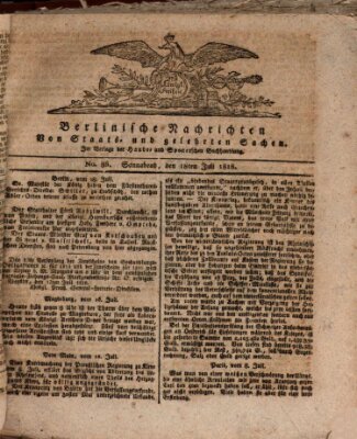 Berlinische Nachrichten von Staats- und gelehrten Sachen Samstag 18. Juli 1818