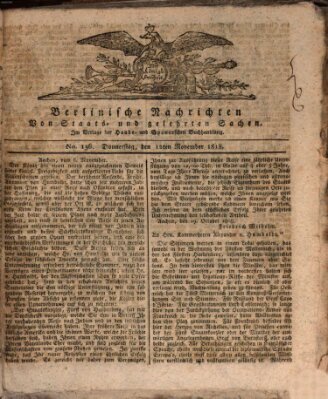 Berlinische Nachrichten von Staats- und gelehrten Sachen Donnerstag 12. November 1818