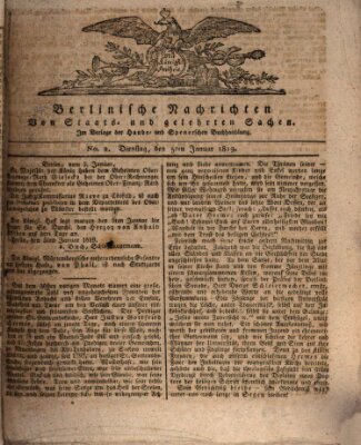 Berlinische Nachrichten von Staats- und gelehrten Sachen Dienstag 5. Januar 1819