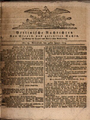 Berlinische Nachrichten von Staats- und gelehrten Sachen Samstag 30. Januar 1819