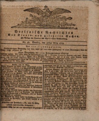 Berlinische Nachrichten von Staats- und gelehrten Sachen Dienstag 30. März 1819
