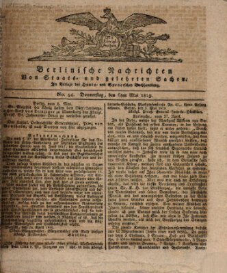 Berlinische Nachrichten von Staats- und gelehrten Sachen Donnerstag 6. Mai 1819