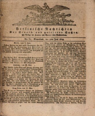 Berlinische Nachrichten von Staats- und gelehrten Sachen Samstag 5. Juni 1819