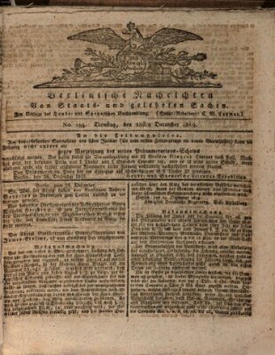 Berlinische Nachrichten von Staats- und gelehrten Sachen Dienstag 28. Dezember 1819