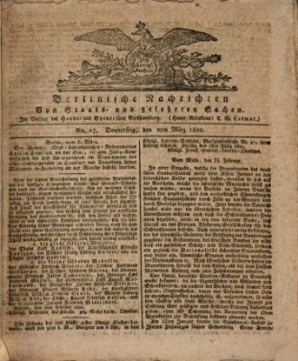 Berlinische Nachrichten von Staats- und gelehrten Sachen Donnerstag 2. März 1820