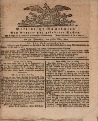 Berlinische Nachrichten von Staats- und gelehrten Sachen Donnerstag 30. März 1820