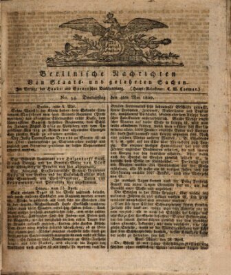 Berlinische Nachrichten von Staats- und gelehrten Sachen Donnerstag 4. Mai 1820