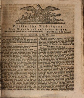 Berlinische Nachrichten von Staats- und gelehrten Sachen Samstag 6. Mai 1820