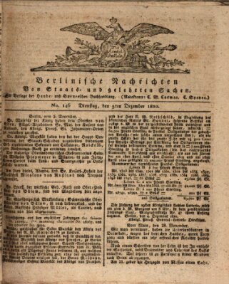 Berlinische Nachrichten von Staats- und gelehrten Sachen Dienstag 5. Dezember 1820