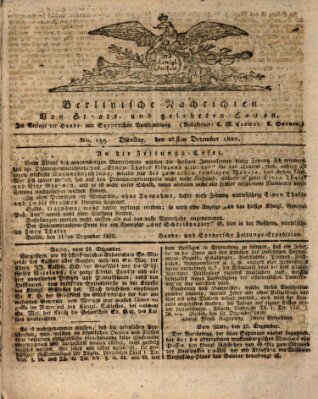 Berlinische Nachrichten von Staats- und gelehrten Sachen Dienstag 26. Dezember 1820