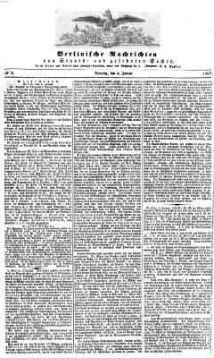 Berlinische Nachrichten von Staats- und gelehrten Sachen Sonntag 4. Januar 1857