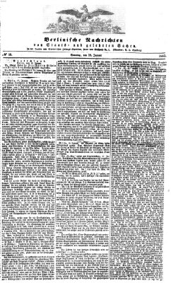 Berlinische Nachrichten von Staats- und gelehrten Sachen Sonntag 18. Januar 1857