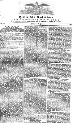 Berlinische Nachrichten von Staats- und gelehrten Sachen Freitag 23. Januar 1857