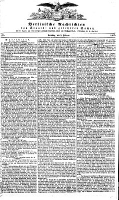 Berlinische Nachrichten von Staats- und gelehrten Sachen Sonntag 1. Februar 1857