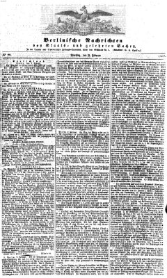 Berlinische Nachrichten von Staats- und gelehrten Sachen Dienstag 3. Februar 1857