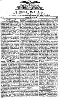 Berlinische Nachrichten von Staats- und gelehrten Sachen Donnerstag 12. Februar 1857