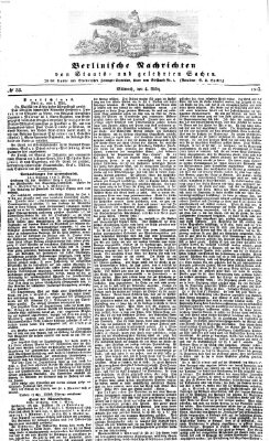 Berlinische Nachrichten von Staats- und gelehrten Sachen Mittwoch 4. März 1857