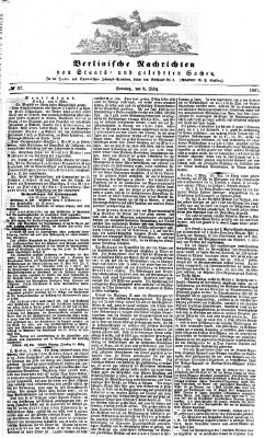 Berlinische Nachrichten von Staats- und gelehrten Sachen Sonntag 8. März 1857