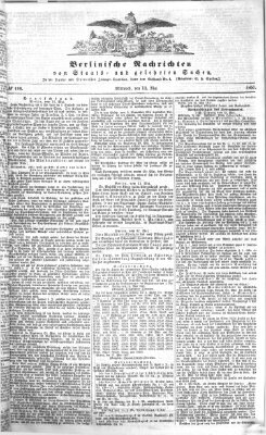 Berlinische Nachrichten von Staats- und gelehrten Sachen Mittwoch 13. Mai 1857