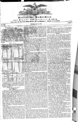 Berlinische Nachrichten von Staats- und gelehrten Sachen Sonntag 24. Mai 1857