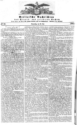 Berlinische Nachrichten von Staats- und gelehrten Sachen Donnerstag 28. Mai 1857