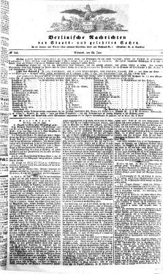 Berlinische Nachrichten von Staats- und gelehrten Sachen Mittwoch 24. Juni 1857