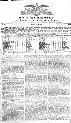 Berlinische Nachrichten von Staats- und gelehrten Sachen Freitag 26. Juni 1857