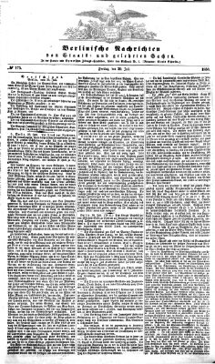 Berlinische Nachrichten von Staats- und gelehrten Sachen Freitag 30. Juli 1858