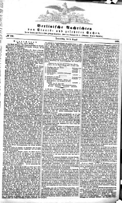 Berlinische Nachrichten von Staats- und gelehrten Sachen Donnerstag 5. August 1858