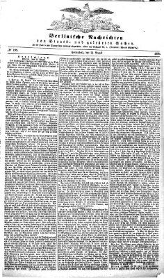 Berlinische Nachrichten von Staats- und gelehrten Sachen Samstag 14. August 1858