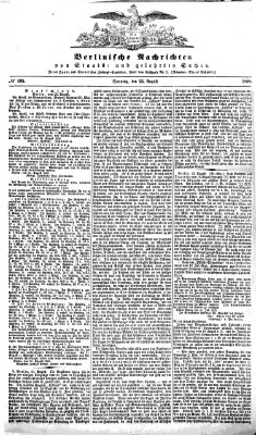 Berlinische Nachrichten von Staats- und gelehrten Sachen Sonntag 22. August 1858