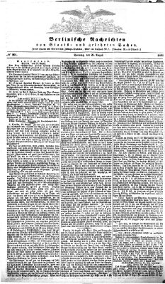 Berlinische Nachrichten von Staats- und gelehrten Sachen Sonntag 29. August 1858