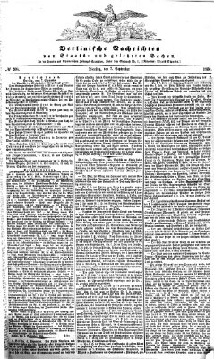 Berlinische Nachrichten von Staats- und gelehrten Sachen Dienstag 7. September 1858