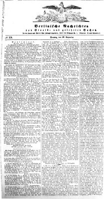 Berlinische Nachrichten von Staats- und gelehrten Sachen Sonntag 19. September 1858