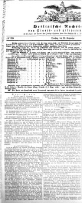 Berlinische Nachrichten von Staats- und gelehrten Sachen Dienstag 21. September 1858