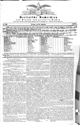 Berlinische Nachrichten von Staats- und gelehrten Sachen Dienstag 28. September 1858