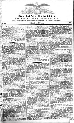 Berlinische Nachrichten von Staats- und gelehrten Sachen Mittwoch 20. Oktober 1858