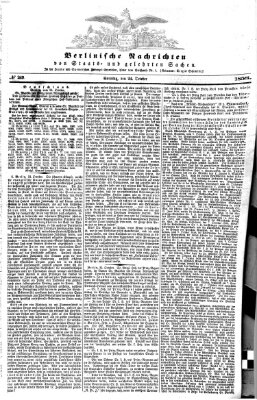 Berlinische Nachrichten von Staats- und gelehrten Sachen Sonntag 24. Oktober 1858