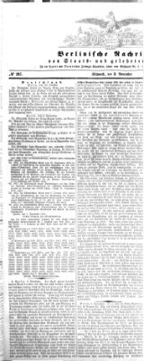 Berlinische Nachrichten von Staats- und gelehrten Sachen Mittwoch 3. November 1858