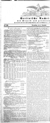 Berlinische Nachrichten von Staats- und gelehrten Sachen Donnerstag 4. November 1858