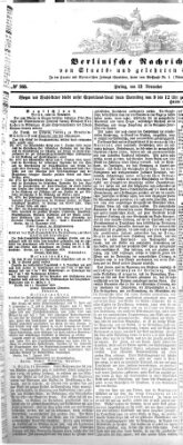 Berlinische Nachrichten von Staats- und gelehrten Sachen Freitag 12. November 1858