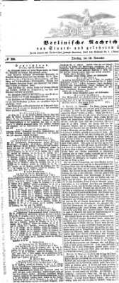 Berlinische Nachrichten von Staats- und gelehrten Sachen Dienstag 16. November 1858