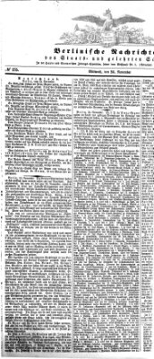 Berlinische Nachrichten von Staats- und gelehrten Sachen Mittwoch 24. November 1858