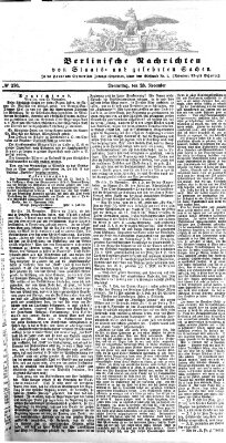 Berlinische Nachrichten von Staats- und gelehrten Sachen Donnerstag 25. November 1858