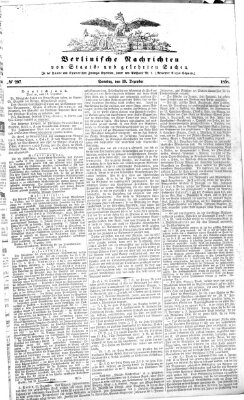 Berlinische Nachrichten von Staats- und gelehrten Sachen Sonntag 19. Dezember 1858