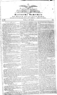 Berlinische Nachrichten von Staats- und gelehrten Sachen Dienstag 28. Dezember 1858