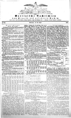 Berlinische Nachrichten von Staats- und gelehrten Sachen Mittwoch 24. April 1867